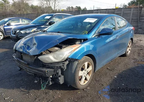 2013 Hyundai Elantra Gls from USA, damaged, VIN KMHDH4AE5DU985451